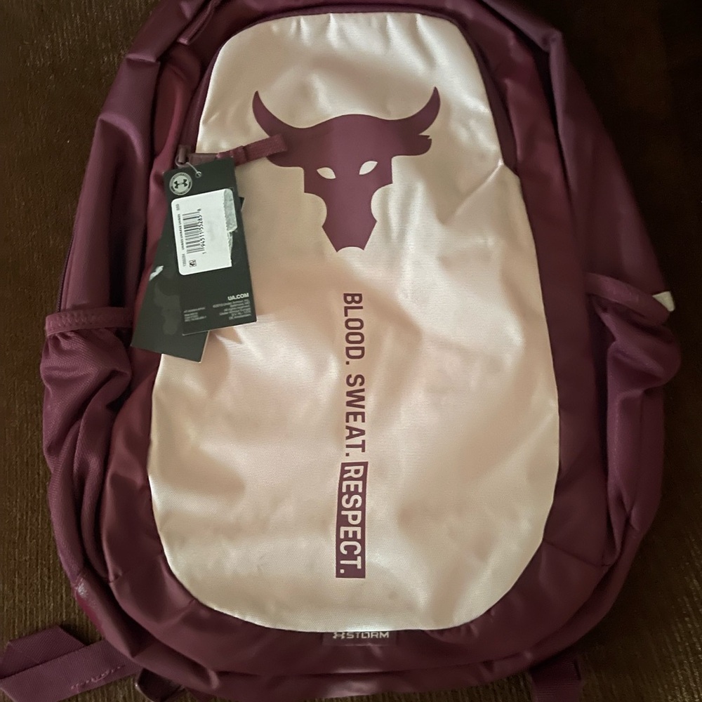 Under Armour Maroon and White Backpack